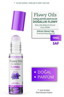 Flowy Oils Floral Doğal Karışım Esansiyel Yağ Uçucu Yağ Karışımı Etkili Koku, Esans Doğal Roll-on 10ml - 1