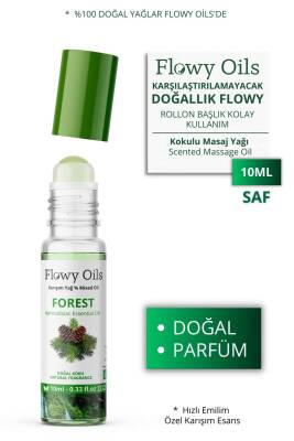 Flowy Oils Forest Doğal Karışım Esansiyel Yağ Uçucu Yağ Karışımı Etkili Koku, Esans Doğal Roll-on 10ml - 1