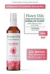 Flowy Oils Gül Mayası Aydınlatıcı Ve Gözenek Sıkılaştırıcı %100 Tam Saf Doğal Yağlı Distilasyon Hidrosöl 50ml - 1