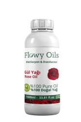 Flowy Oils Gül Yağı %100 Doğal Bitkisel Uçucu Yağ Rose Oil 1000ml 1 Litre - 1