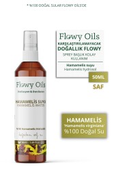 Flowy Oils Hamamelis Suyu Cadı Fındığı %100 Tam Saf Doğal Yağlı Distilasyon Hidrosöl Suyu Tonik 50ml - 1