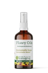 Flowy Oils Hamamelis Suyu Cam Şişe %100 Tam Saf Doğal Yağlı Distilasyon Hidrosöl Suyu Hydrosol 100ml - 2