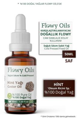 Flowy Oils Hint Yağı %100 Doğal Bitkisel Sabit Yağ Castor Oil 50ml - 1