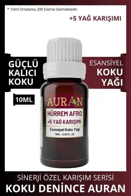 Auran Hürrem Afro Sinerji Karışım Esansiyel Uçucu Koku Yağı Buhurdanlık Difüzör Esansı Oda Kokusu 10ml - 1