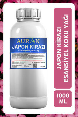 Auran Japon Kirazı Esansiyel Uçucu Yağ Esans Koku Yağı Hobi Esans Mum Sabun Oda Kokusu 1000ml - 1