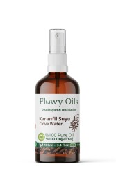 Flowy Oils Karanfil Suyu Arındırıcı Tonik Cam Şişe %100 Tam Saf Doğal Yağlı Distilasyon Hidrosöl Suyu 100ml - 2