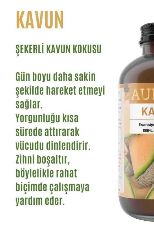 Kavun Esansiyel Uçucu Koku Yağı Difüzör Esansı Buhurdanlık Yağı Aromaterapi Yağı 100ml - 2