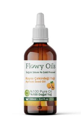 Flowy Oils Kayısı Çekirdeği Yağı %100 Doğal Bitkisel Sabit Yağ Apricot Seed Oil 100ml - 1