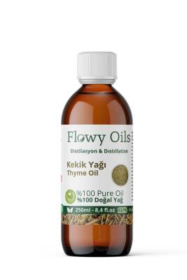 Flowy Oils Kekik Yağı %100 Doğal Bitkisel Uçucu Yağ Cam Şişe Büyük Boy Thyme Oil 250ml - 1