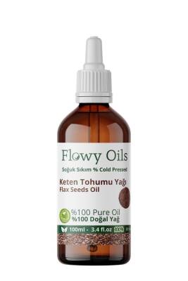 Flowy Oils Keten Tohumu Yağı %100 Doğal Bitkisel Sabit Yağ Flax Seeds Oil 100ml - 1