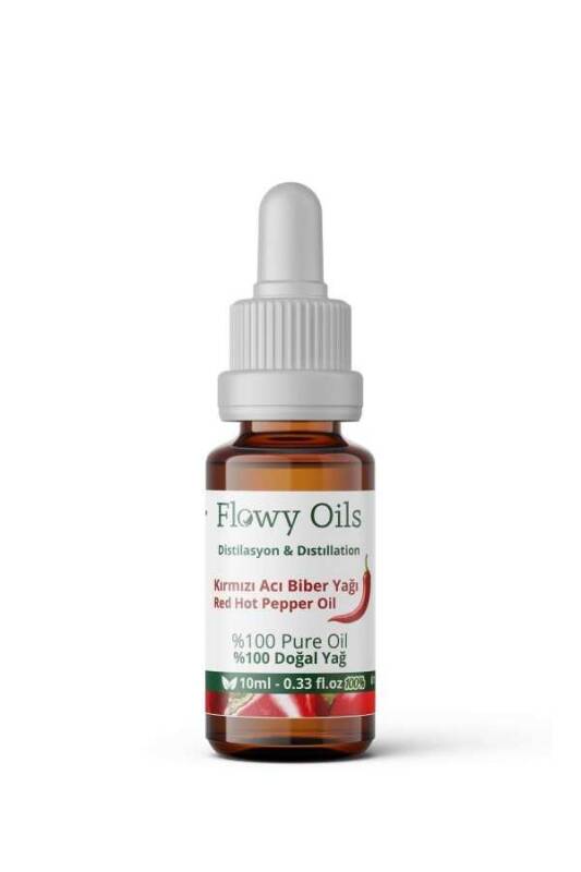 Flowy Oils Kırmızı Acı Biber Yağı Bitkisel Uçucu Yağ Red Hot Pepper Oil 10ml - 1