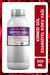 Auran Kırmızı Gül Esansiyel Uçucu Yağ Esans Koku Yağı Hobi Esans Mum Sabun Oda Kokusu 500ml - 1