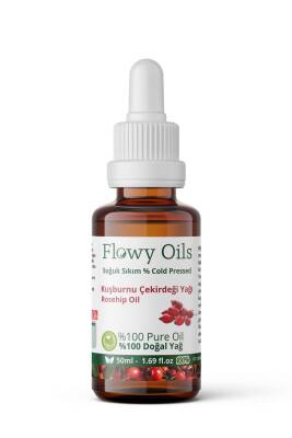 Flowy Oils Kuşburnu Çekirdeği Yağı %100 Doğal Bitkisel Sabit Yağ Rosehip Seed Oil 50ml - 1