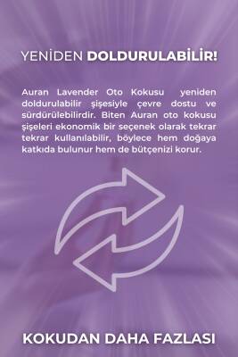 Lavender Oto Kokusu İp Askılı Araç Kokusu Uzun Süre Kalıcı Lavanta Araba Kokusu 8ml - 5