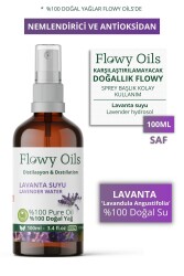 Flowy Oils Lavanta Suyu Nemlendirici Ve Antioksidan Cam Şişe %100 Tam Saf Doğal Yağ Distilasyon Hidrosöl 100ml - 1