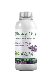 Flowy Oils Lavanta Yağı %100 Doğal Bitkisel Uçucu Yağ Lavender Oil 1000ml 1 Litre - 1