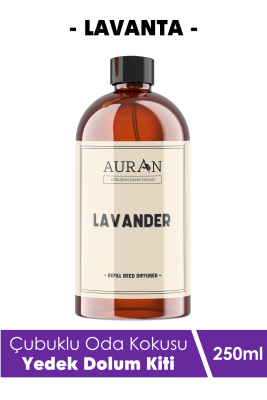 Auran Lavanta Yedek Çubuklu Oda Ve Ortam Kokusu Esansı Yedek Dolum Şişe Lavender 250ml - 1