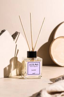 Lavanta Çubuklu Oda Kokusu Bambu Kokusu Kare Şişe Lavender Reed Diffuser 100ml - 1