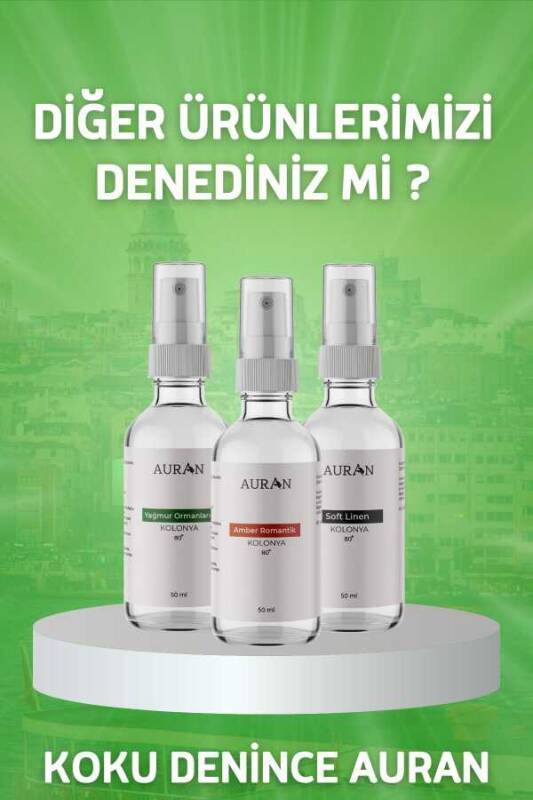 Auran Limon Çiçeği Cam Şişe 80 Derece Kolonya 50ml - 7