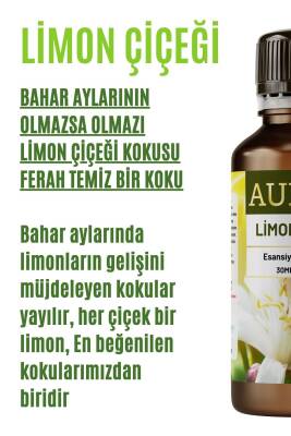 Limon Çiçeği Esansiyel Uçucu Koku Yağı Difüzör Esansı Buhurdanlık Yağı Aromaterapi Yağı 30ml - 2