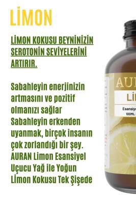 Limon Esansiyel Uçucu Koku Yağı Ortam Kokusu Doğal Yağ Sihirli Küre Hobi Esansı 100ml - 2