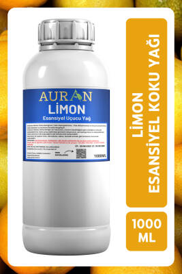 Auran Limon Esansiyel Uçucu Yağ Esans Koku Yağı Hobi Esans Mum Sabun Oda Kokusu 1000ml - 1