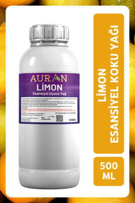 Auran Limon Esansiyel Uçucu Yağ Esans Koku Yağı Hobi Esans Mum Sabun Oda Kokusu 500ml - 1