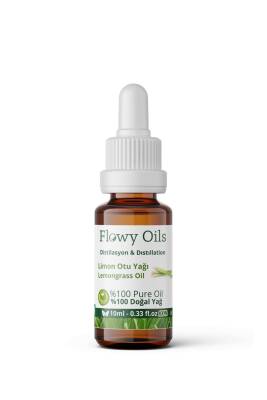 Flowy Oils Limon Otu Yağı %100 Doğal Bitkisel Uçucu Yağ Lemongrass Oil 10ml - 1