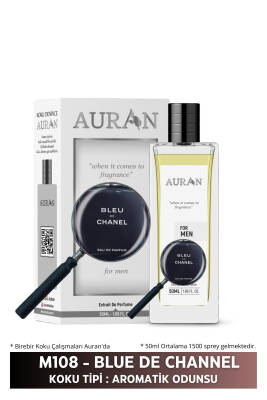 Auran M108 - Blue De Channel Erkek Parfüm Aromatik Odunsu 50ml - 1