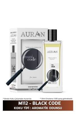 Auran M112 -black Code Erkek Parfüm Aromatik Odunsu 50ml - 1