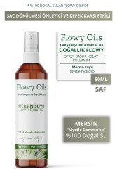 Flowy Oils Mersin Suyu %100 Tam Saf Doğal Yağlı Distilasyon Hidrosöl Suyu Tonik Myrtle Hydrosol Tonic 50ml - 1