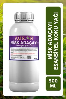 Auran Misk Adaçayı Esansiyel Uçucu Yağ Esans Koku Yağı Hobi Esans Mum Sabun Oda Kokusu 500ml - 1