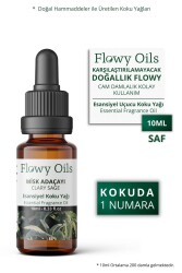 Flowy Oils Misk Adaçayı Saf Esansiyel Uçucu Koku Yağı Esans Buhurdanlık Yağı Difüzör Esansı Fragrance 10ml - 1