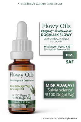 Flowy Oils Misk Adaçayı Yağı %100 Doğal Bitkisel Uçucu Yağ Clary Sage Oil 10ml - 1