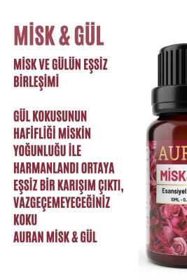 Auran Misk & Gül Esansiyel Uçucu Koku Yağı Buhurdanlık Yağı Difüzör Esansı Hobi Esans Ortam Oda 100ml - 2