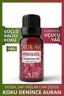 Misk & Gül Esansiyel Uçucu Koku Yağı Ortam Kokusu Doğal Yağ Sihirli Küre Hobi Esansı 10ml - 1