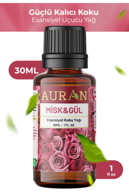 Misk & Gül Esansiyel Uçucu Koku Yağı Ortam Kokusu Doğal Yağ Sihirli Küre Hobi Esansı 30ml - 1