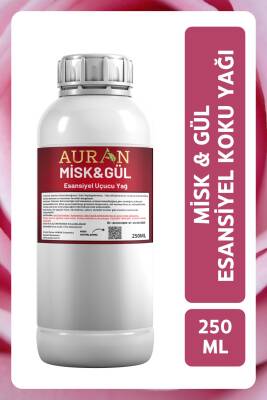 Auran Misk & Gül Esansiyel Uçucu Yağ Esans Koku Yağı Hobi Esans Mum Sabun Oda Kokusu 250ml - 1