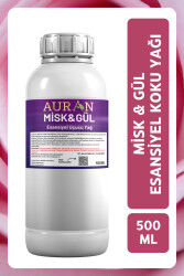 Auran Misk & Gül Esansiyel Uçucu Yağ Esans Koku Yağı Hobi Esans Mum Sabun Oda Kokusu 500ml - 1