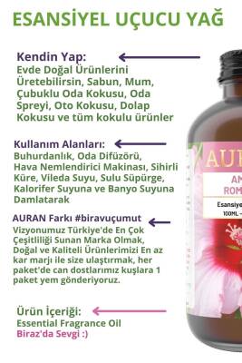 Misk & Gül Kokusu Esansiyel Uçucu Koku Yağı Difüzör Esansı Buhurdanlık Yağı Aromaterapi Yağı 100ml - 4