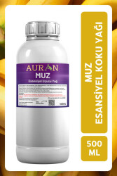 Auran Muz Esansiyel Uçucu Yağ Esans Koku Yağı Hobi Esans Mum Sabun Oda Kokusu 500ml - 1