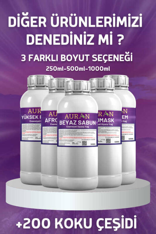 Auran Muz Esansiyel Uçucu Yağ Esans Koku Yağı Hobi Esans Mum Sabun Oda Kokusu 500ml - 7