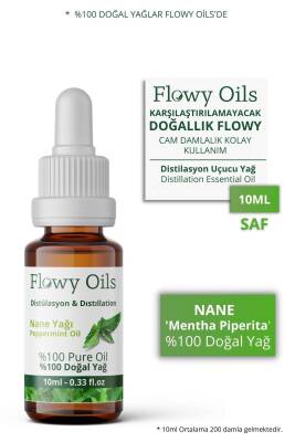 Flowy Oils Nane Yağı %100 Doğal Bitkisel Uçucu Yağ Peppermint Oil 10ml - 1