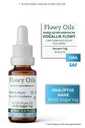 Flowy Oils Nefes Açıcı Karşım Uçucu Yağ Okaliptüs/nane %100 Doğal Bitkisel Uçucu Yağ Breath Freshener Oil 10ml - 1