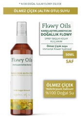 Flowy Oils Ölmez Çiçek - Altın Otu Suyu %100 Tam Saf Doğal Yağlı Distilasyon Hidrosöl Suyu Tonik Hydrosol 50ml - 1