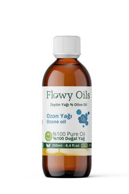 Flowy Oils Ozon Yağı %100 Doğal Bitkisel Sabit Yağ Cam Şişe Büyük Boy Ozone Oil 250ml - 1