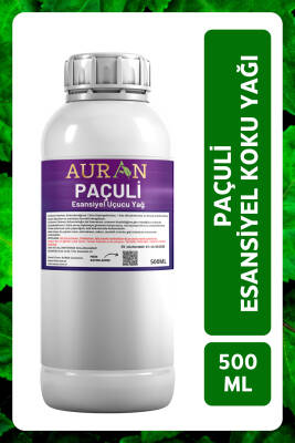 Auran Paçuli Esansiyel Uçucu Yağ Esans Koku Yağı Hobi Esans Mum Sabun Oda Kokusu 500ml - 1