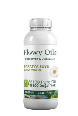 Flowy Oils Papatya Suyu %100 Tam Saf Doğal Yağlı Distilasyon Hidrosöl Suyu Chamomille Hydrosol 1000ml 1 Litre - 1