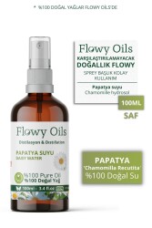 Flowy Oils Papatya Suyu Cam Şişe %100 Tam Saf Doğal Yağlı Distilasyon Hidrosöl Suyu Chamomille Hydrosol 100ml - 1