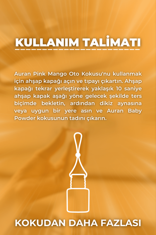 Pink Mango Oto Kokusu İp Askılı Araç Kokusu Uzun Süre Kalıcı Lavanta Araba Kokusu 8ml - 6